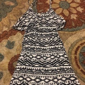 Tribal print black and whit dress